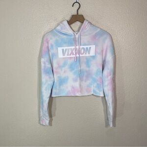 Dixon Vixxon Cotton Candy Tie Dye Cropped Hoodie Women’s Size Medium